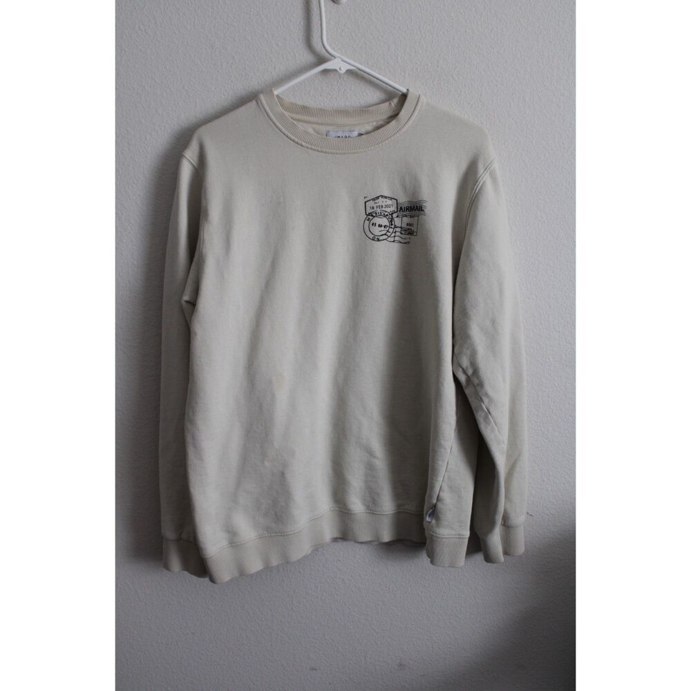 IMAGO Cream off white size medium crewneck sweatershirt airmail graphic